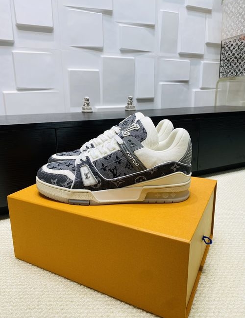 Louis Vuitton LV Trainer Sneakers With Craggy Monogram, For Skateboarding