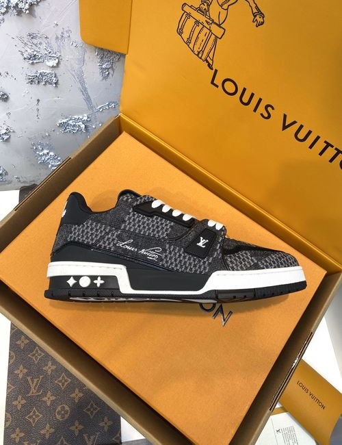 Louis Vuitton LV Trainer Sneakers With Craggy Monogram, For Skateboarding