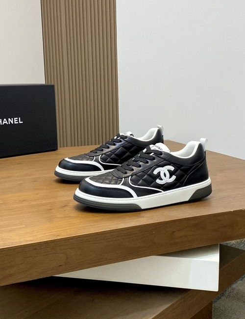 Chanel Color-block Suede Sneakers Reflective Detailing