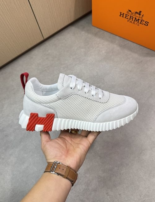 Hermes Suede Mesh Casual Sports Shoes