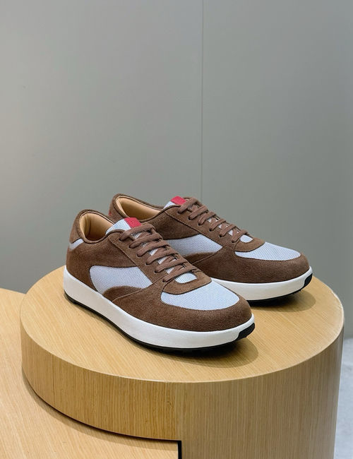 Kiton Red Logo Breathable Casual Shoes