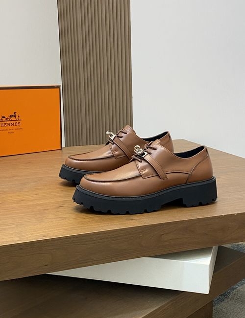 Hermes Kelly Buckle Slip On Loafers