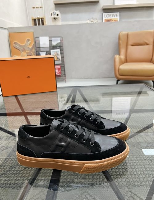 Hermes Premium Casual Leather Sneakers