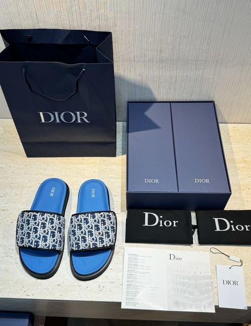 Christian Dior CD Aqua Sandals With Oblique Print