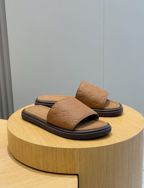 Louis Vuitton LV Waterfront Monogram Canvas Waterproof Slides