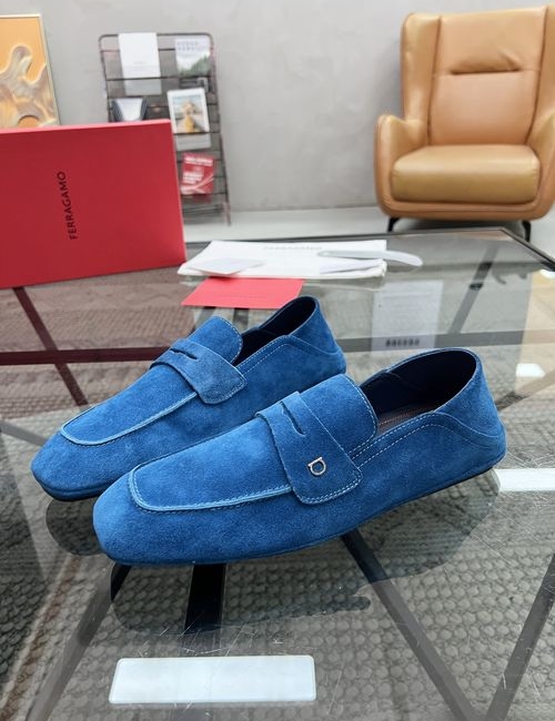 Ferragamo Leather Driving Loafers Lightweight Sole