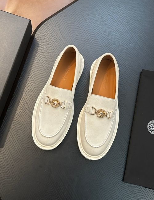 Versace Leather Casual Sneakers With Rubber Sole