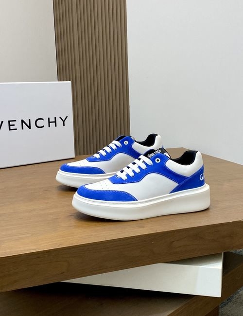 Givenchy Leather And Mesh Sneakers, Stylish Color Block, Lightweight Sole