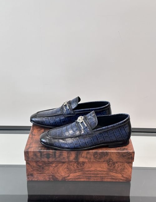 Stefano Ricci Premium Crocodile Pattern Casual Leather Shoes