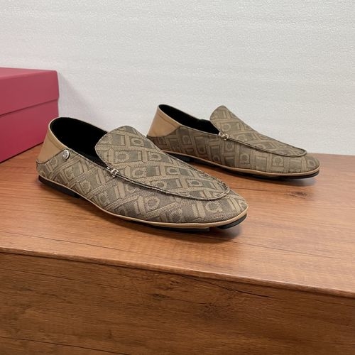 Ferragamo Monogram Denim Slip-On Loafers