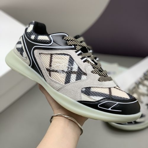 Burberry Low-top Casual Suede Plaid Sneakers