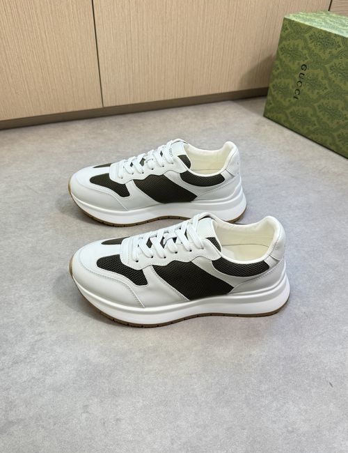 Gucci Nappa Leather Mesh Casual Sneakers