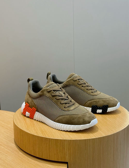 Hermes Bouning Suede Goat Leather Calfskin Sneakers