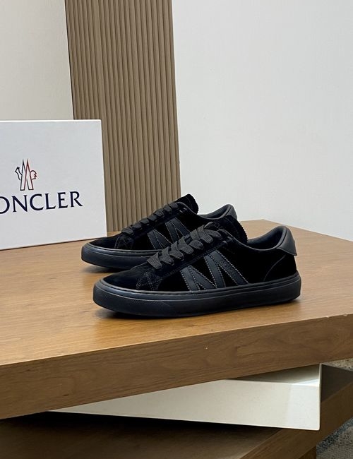 Moncler Stitched Leather Comfort Casual Sneakers