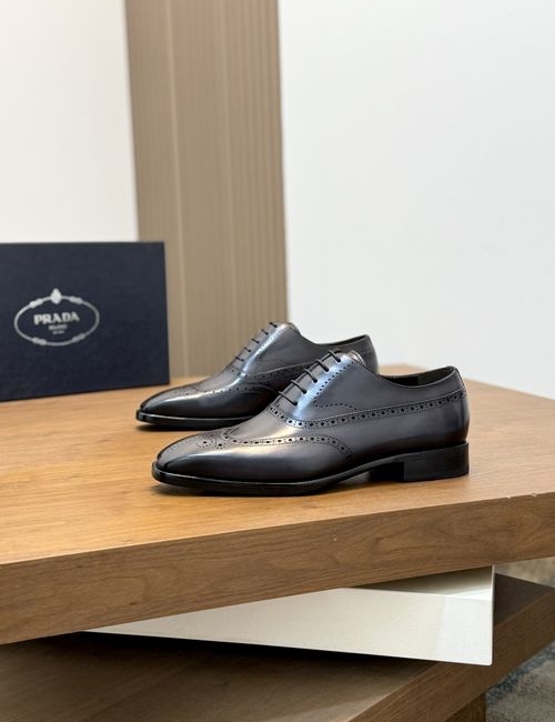 Prada Hand-colored Cowhide Leather Dress Shoes