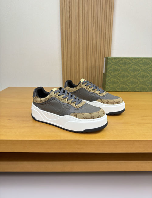 Gucci Premium Casual Sneakers Napa Leather Denim Upper
