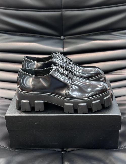 Prada Classic Thick Sole Casual Leather Shoes