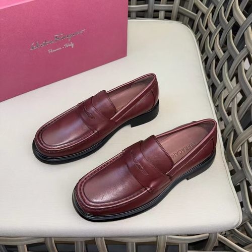 Ferragamo Leather Dress Shoes Hand-stitched Comfortable