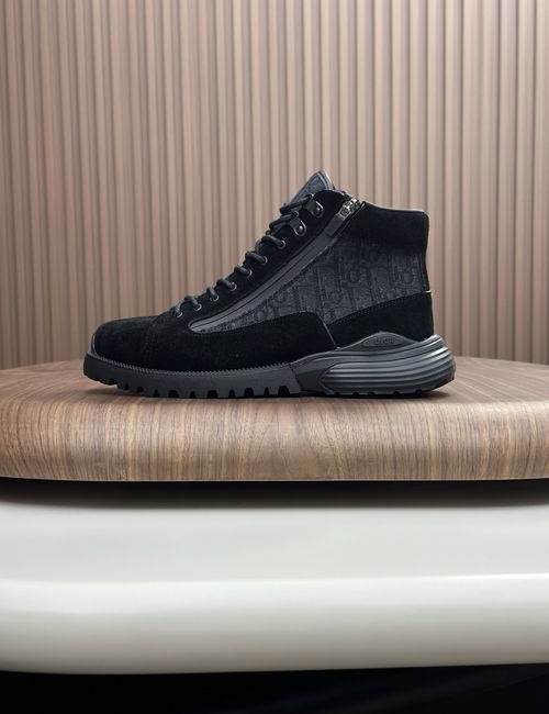 Christian Dior CD Lace-up High-top Boots With Logo Details