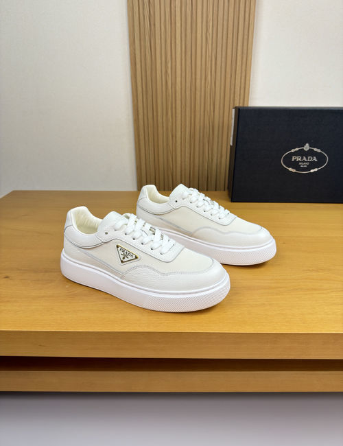 Prada Premium Cowhide Canvas Casual Sneakers
