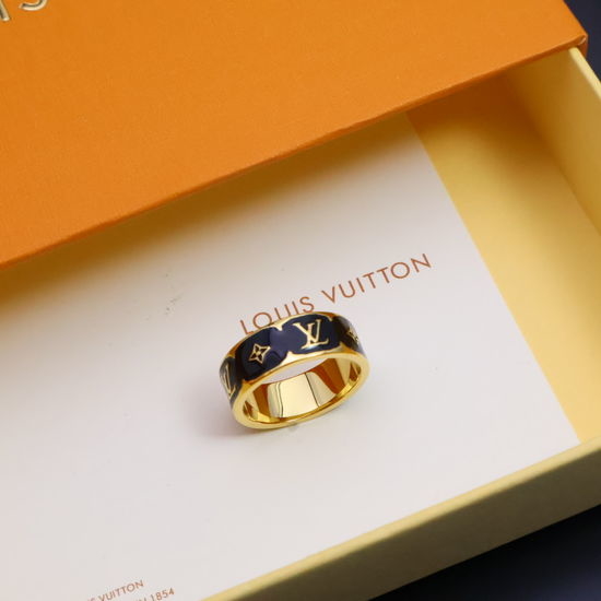 Louis Vuitton LV Engraved Logo Band Ring