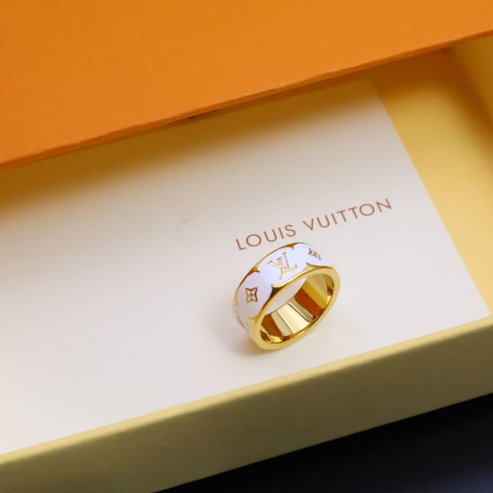 Louis Vuitton LV Engraved Logo Band Ring