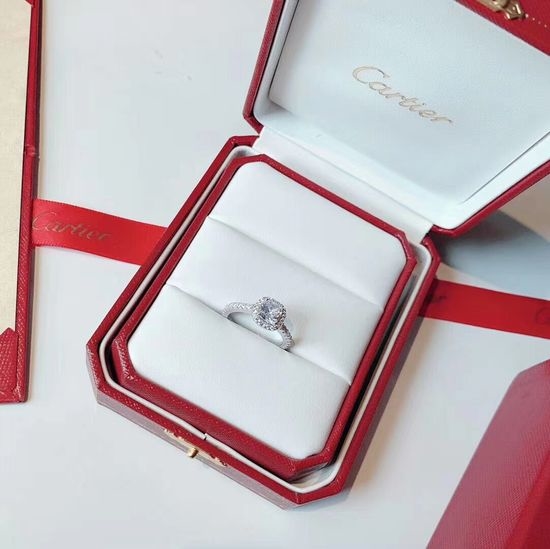 Cartier Square Cut Zirconia Wedding Ring