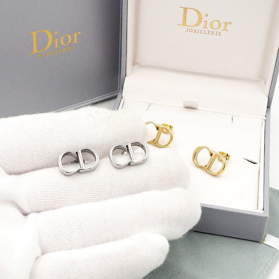 Christian Dior CD Minimalist CD Logo Stud Earrings