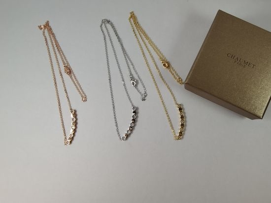 Chaumet Reversible Honeycomb Pave Necklace