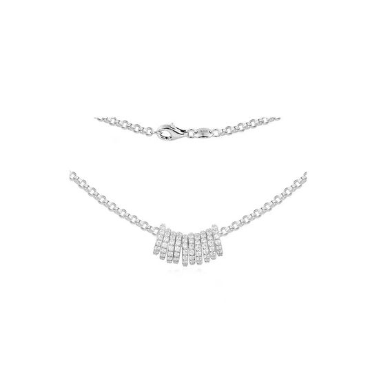 Apm monaco ApmMonaco Round Ring Silver Necklace, Chic Style