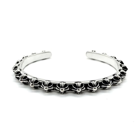 Chrome Hearts Cross Pattern Engraved Vintage Bangle