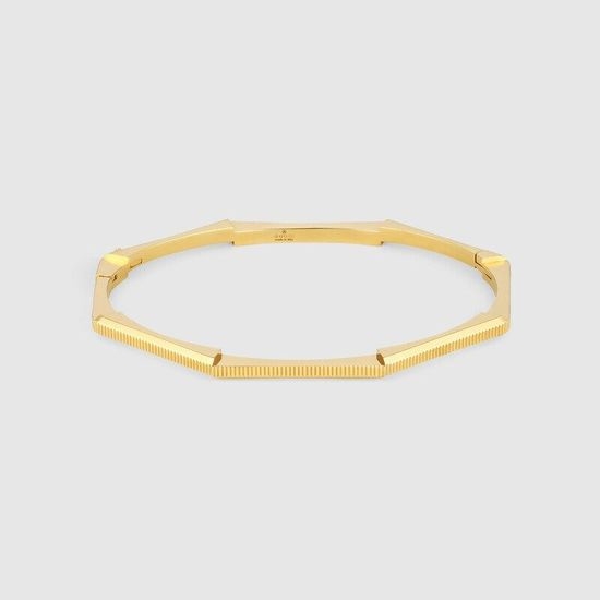 Gucci Striped Engraved Bangle