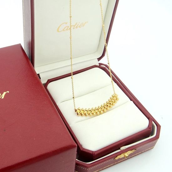 Cartier Movable Rivet Pendant Necklace Polished Jewelry