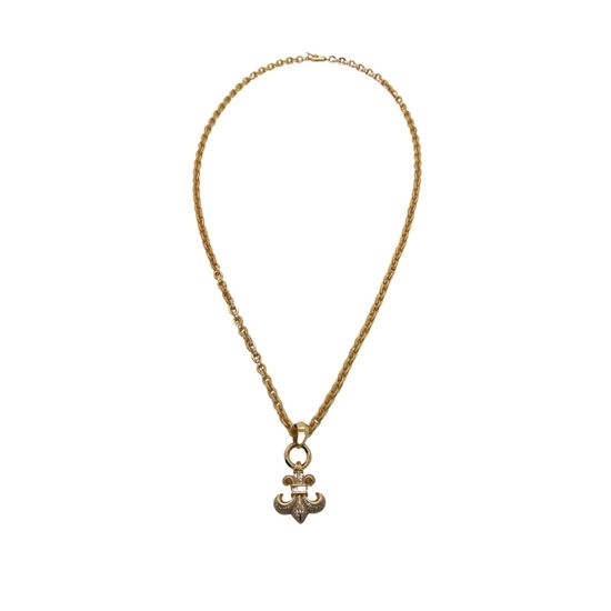 Chrome Hearts Diamond Embellished Pendant Necklace
