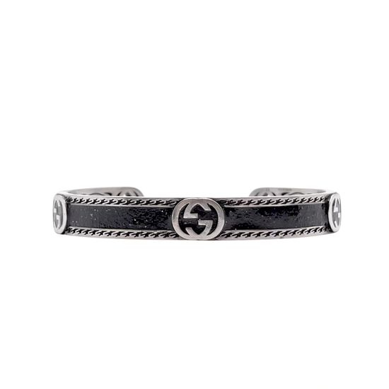 Gucci Enamel Vintage Pattern Bangle