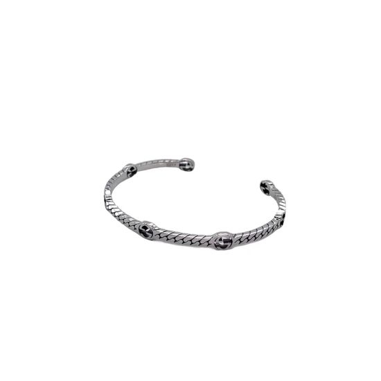 Gucci Vintage Chain Stitched Classic Bangle