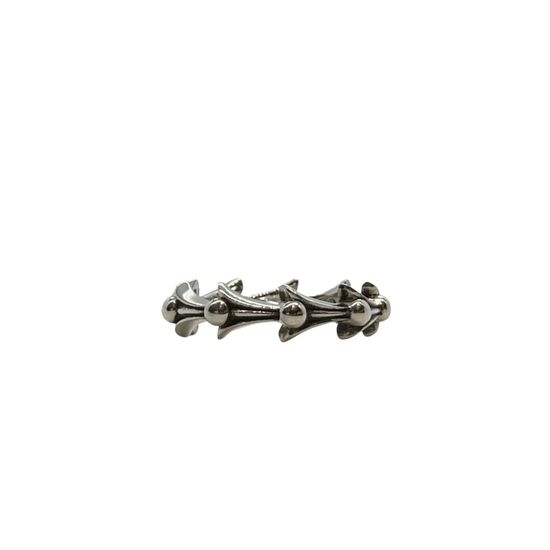 Chrome Hearts Vintage Silver Fishbone Ring Handmade Jewelry