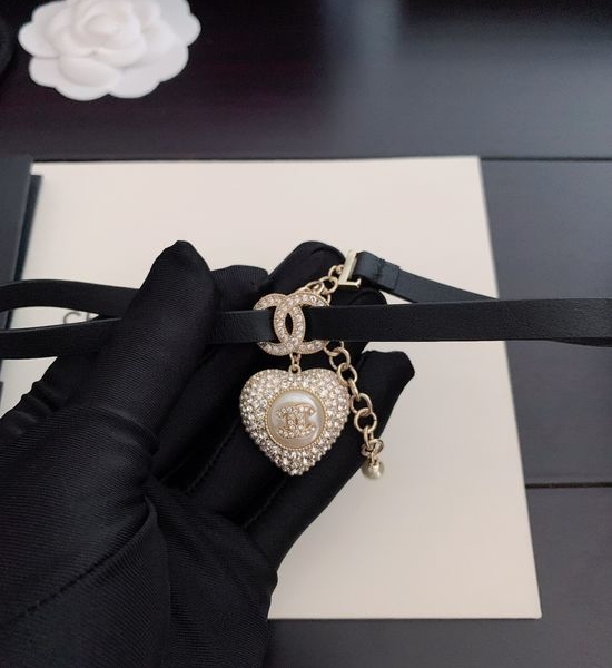 Chanel Full Diamond Heart Pendant Necklace