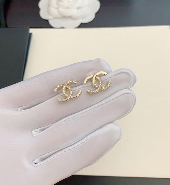 Chanel New CC Style Stud Earrings