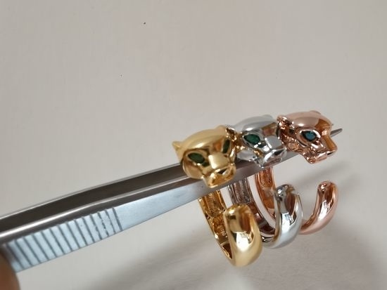Cartier Leopard Design Ring with Green Eyes