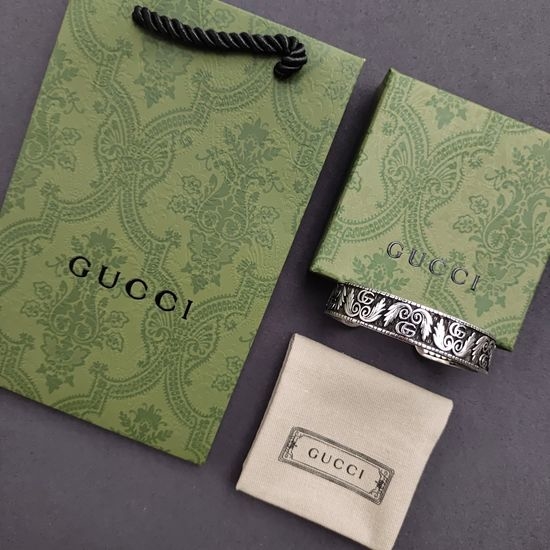 Gucci Vintage Double G Angel Wings Bracelet