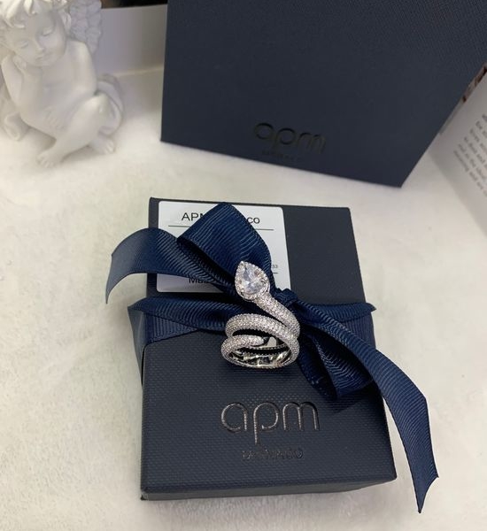 Apm monaco Three Layer Pear Shaped Ring