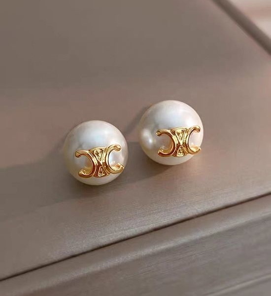 Celine Mini Pearl Stud Earrings Elegant Daily Wear Jewelry
