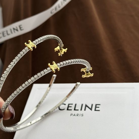 Celine Classic Large Hoop Earrings