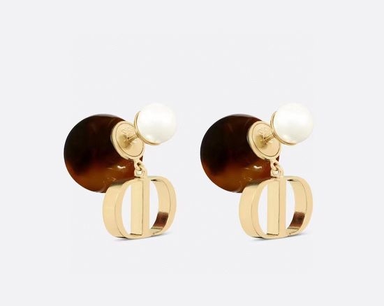 Christian Dior CD Crystal Pearl Multi-Wear Stud Earrings