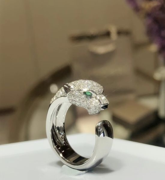 Cartier Diamond Inlaid Open Panther Ring