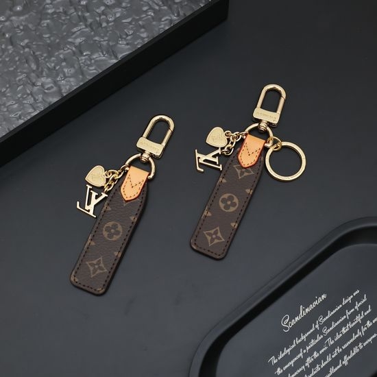 Louis Vuitton LV Emblem Pendant Keychain Accessory