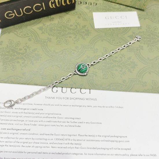Gucci Turquoise Inlay Patterned Bracelet