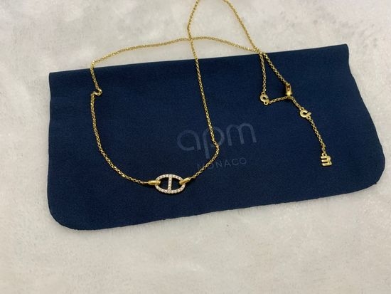 Apm monaco Stylish Golden Clavicle Chain Necklace