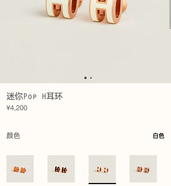 Hermes Exquisite Craft Enamel Stud Earrings